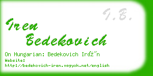 iren bedekovich business card